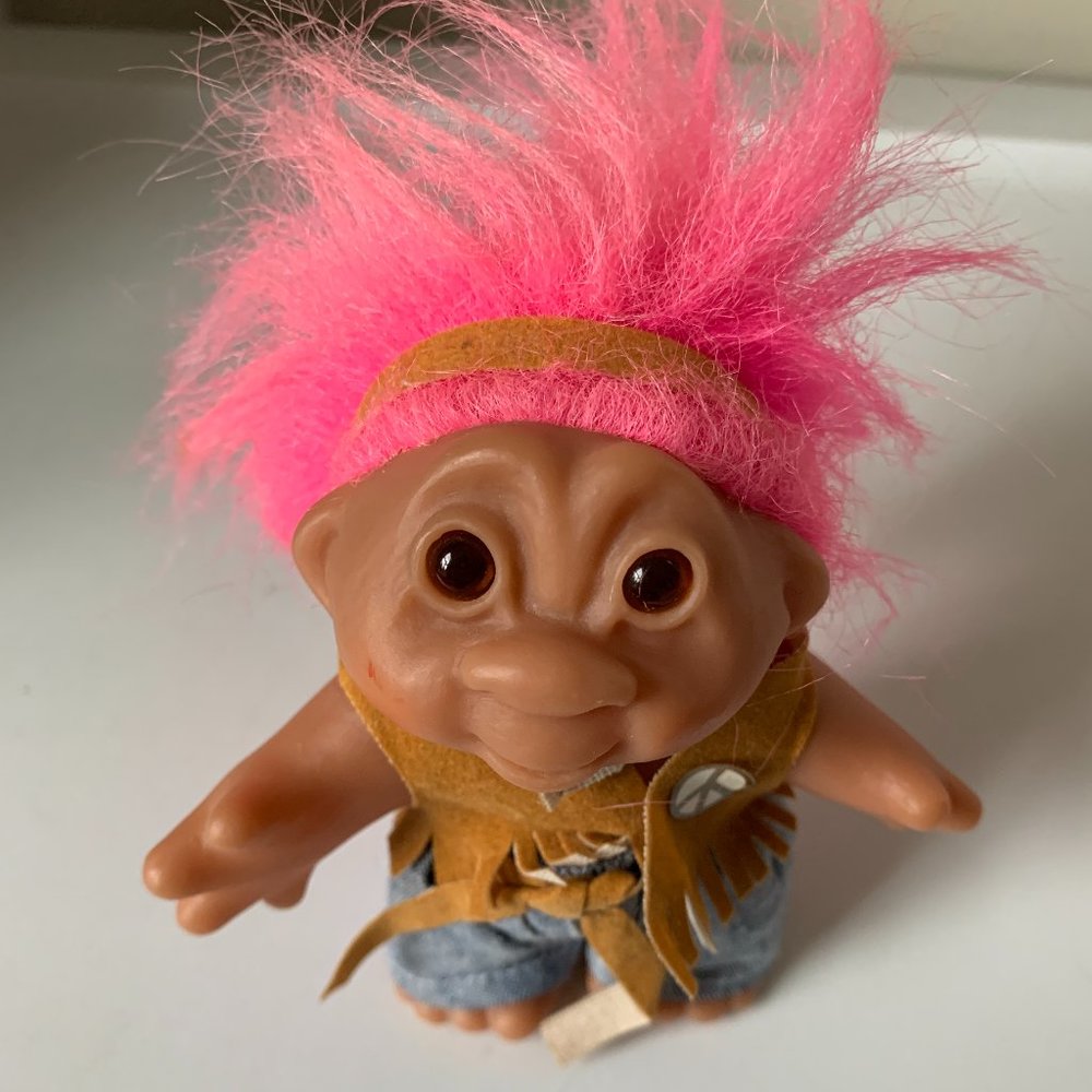 Vintage 5 " Hippie Troll from Thomas Dam Collection 1986